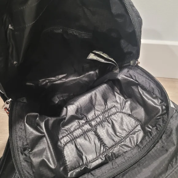 Hunter Nylon Silver And Black Packable Small Backpack - Picture 6 of 12
